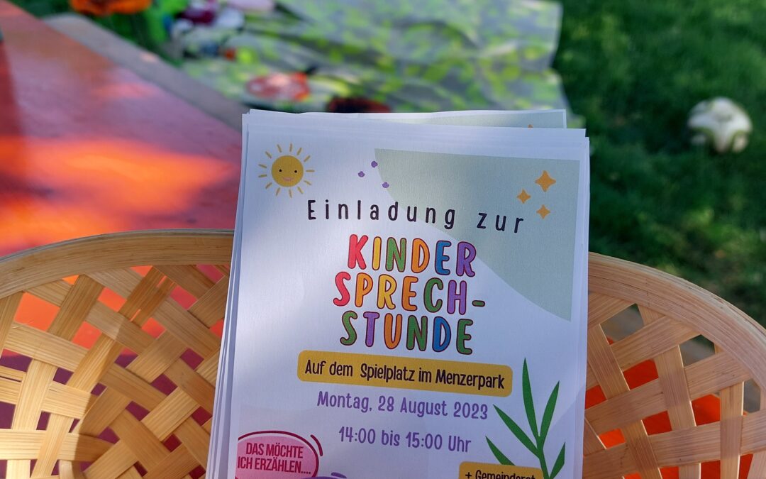 Kindersprechstunde im Menzerpark