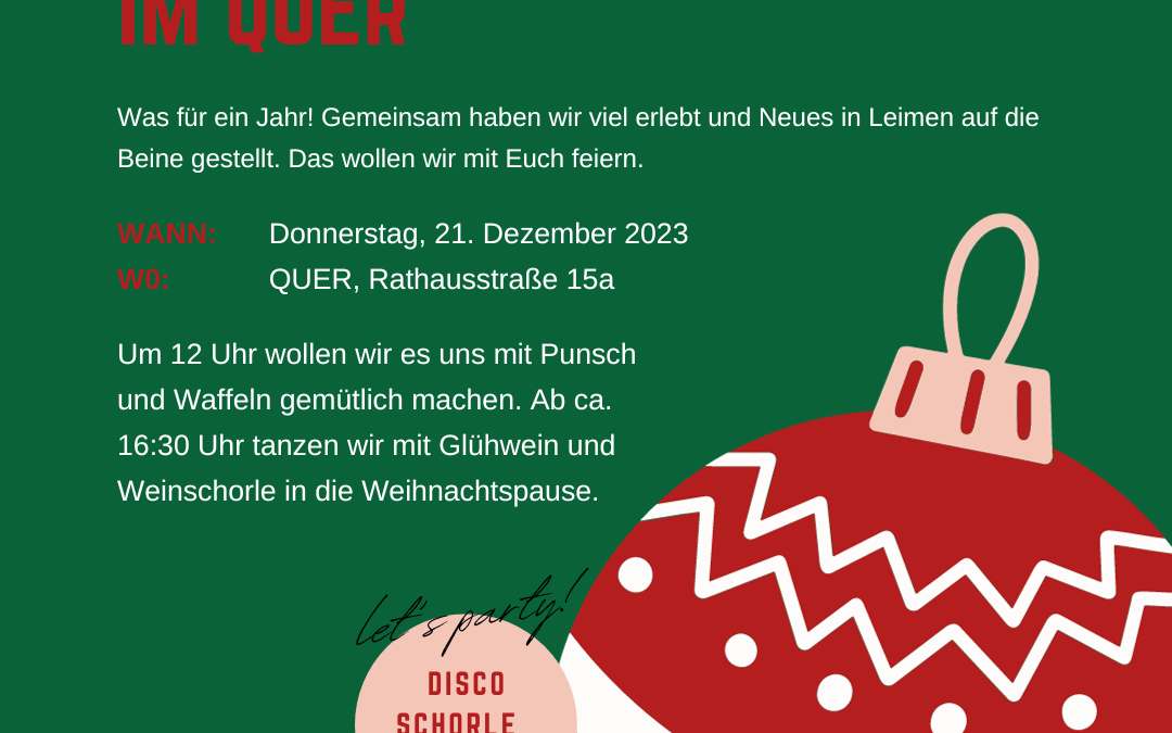 Christmas Party im QUER