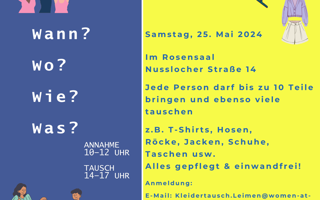 Kleidertauschbörse im Rosensaal in Leimen