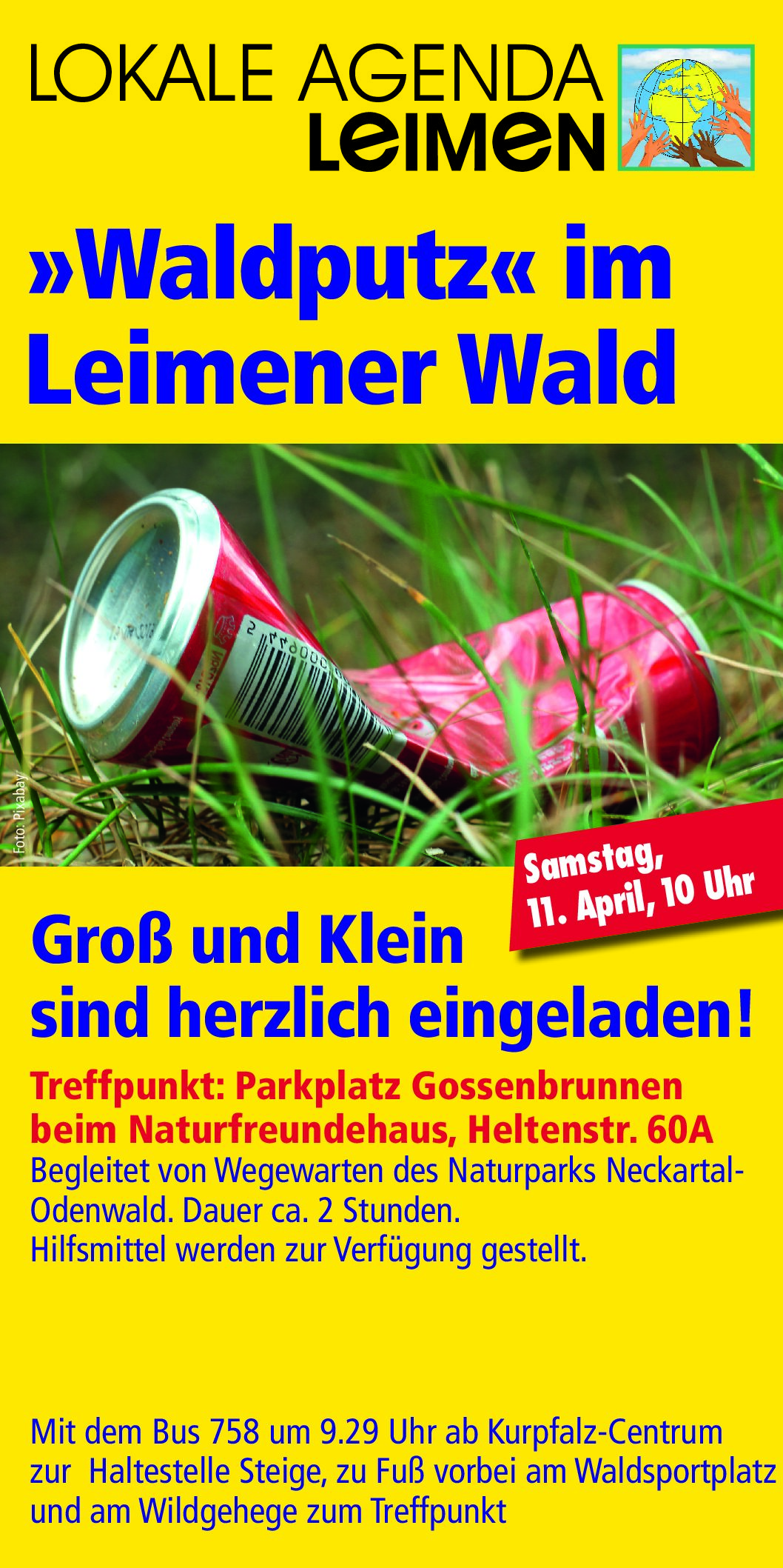 „Waldputz“ im Leimener Wald | Lokale Agenda Leimen