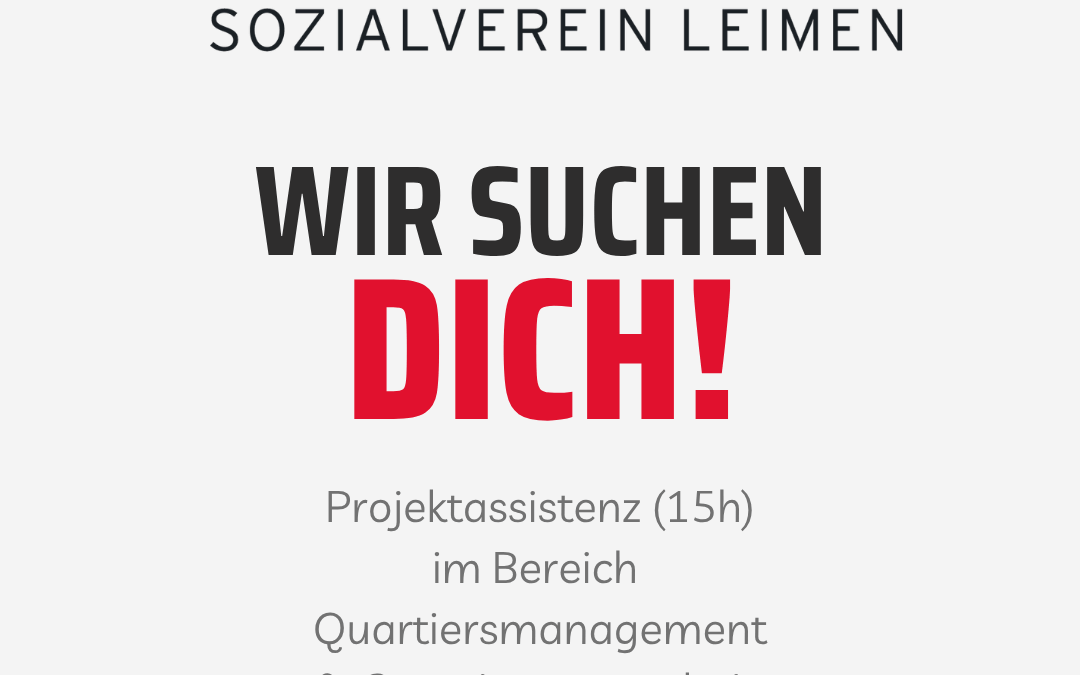 Stellenangebot – Projektassistenz gesucht!